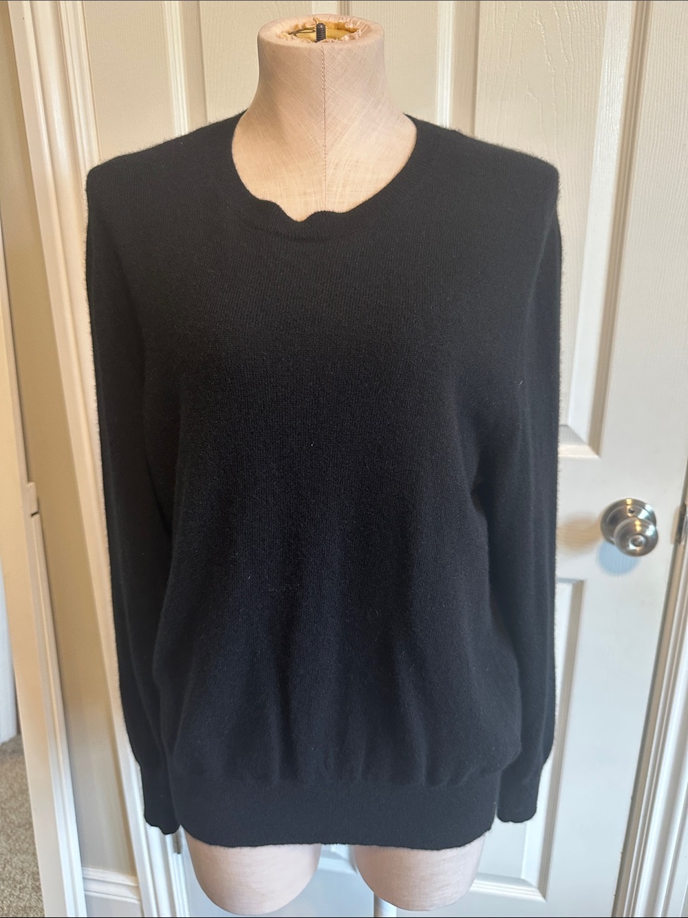 Autograph Cashmere Crewneck Sweater - Black